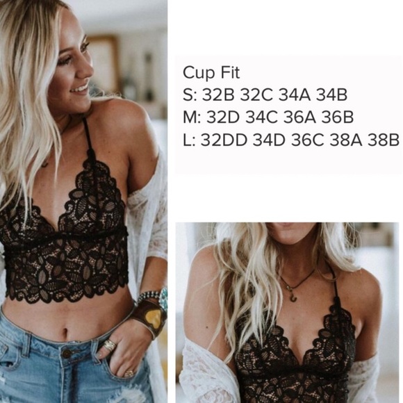 ANNA-Racerback Flowers Lace Bralette - Picture 4 of 5